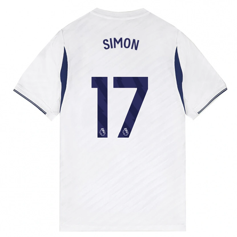 Danxen Hombre Camiseta Kyah Simon #17 Blanco Rojo Púrpura 1ª Equipación 2026/27 La Camisa México