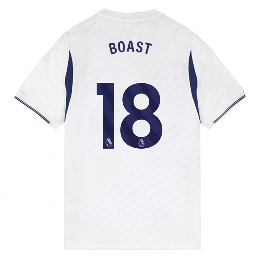Danxen Hombre Camiseta Oliver Boast #18 Blanco Rojo Púrpura 1ª Equipación 2026/27 La Camisa México