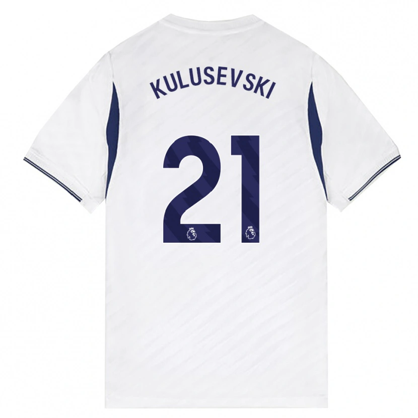 Danxen Hombre Camiseta Dejan Kulusevski #21 Blanco Rojo Púrpura 1ª Equipación 2026/27 La Camisa México