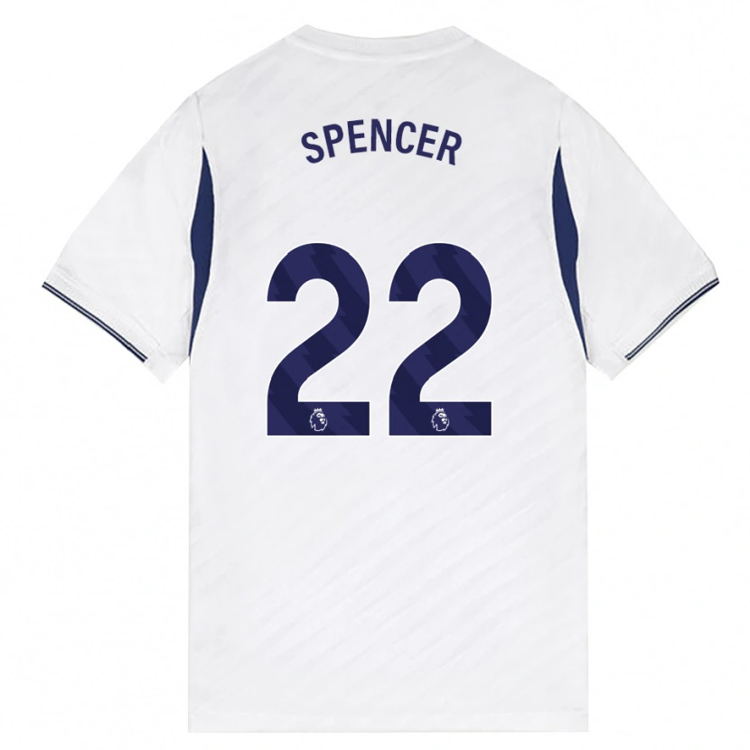 Danxen Hombre Camiseta Rebecca Spencer #22 Blanco Rojo Púrpura 1ª Equipación 2026/27 La Camisa México