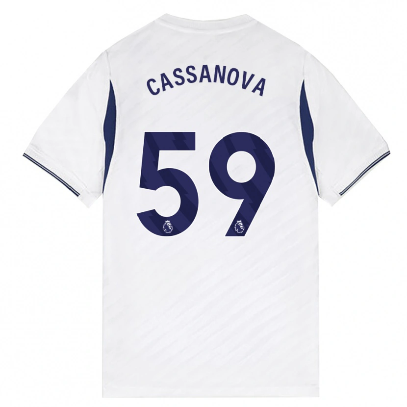 Danxen Hombre Camiseta Dante Cassanova #59 Blanco Rojo Púrpura 1ª Equipación 2026/27 La Camisa México