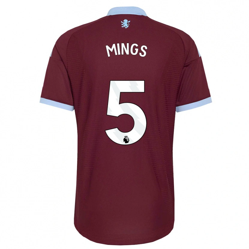 Danxen Hombre Camiseta Tyrone Mings #5 Azulaciano Borgoña 1ª Equipación 2026/27 La Camisa México