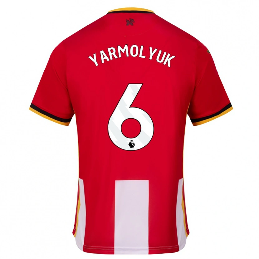 Danxen Hombre Camiseta Yegor Yarmolyuk #6 Amarillo Negro Rojo 1ª Equipación 2026/27 La Camisa México