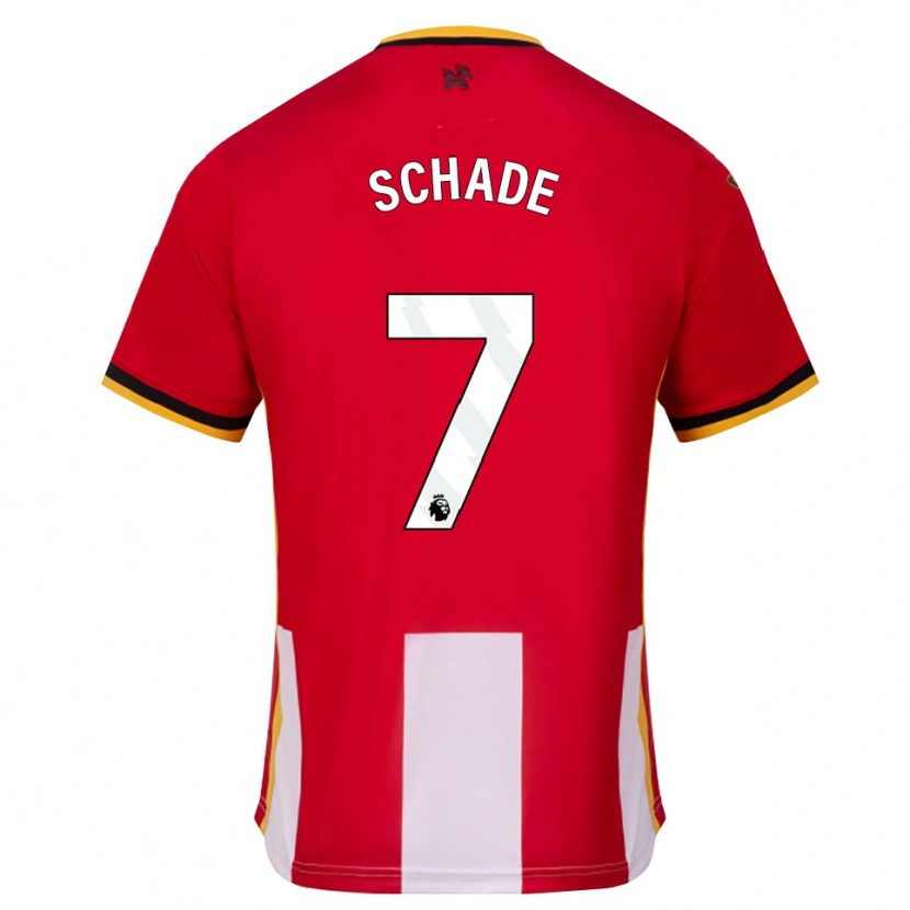 Danxen Hombre Camiseta Kevin Schade #7 Amarillo Negro Rojo 1ª Equipación 2026/27 La Camisa México