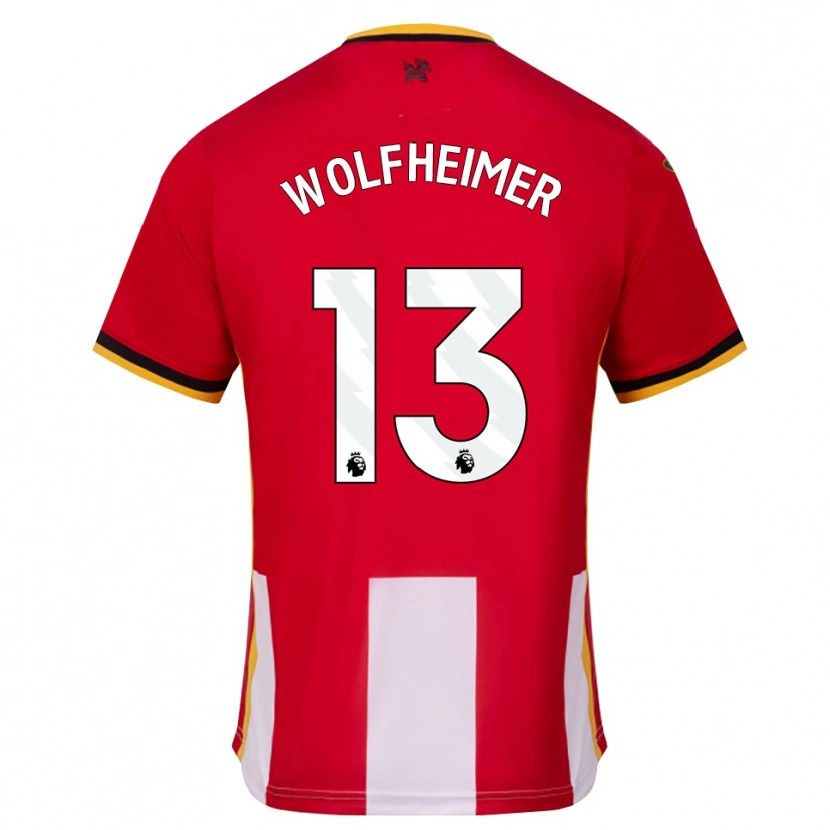 Danxen Hombre Camiseta Connor Wolfheimer #13 Amarillo Negro Rojo 1ª Equipación 2026/27 La Camisa México