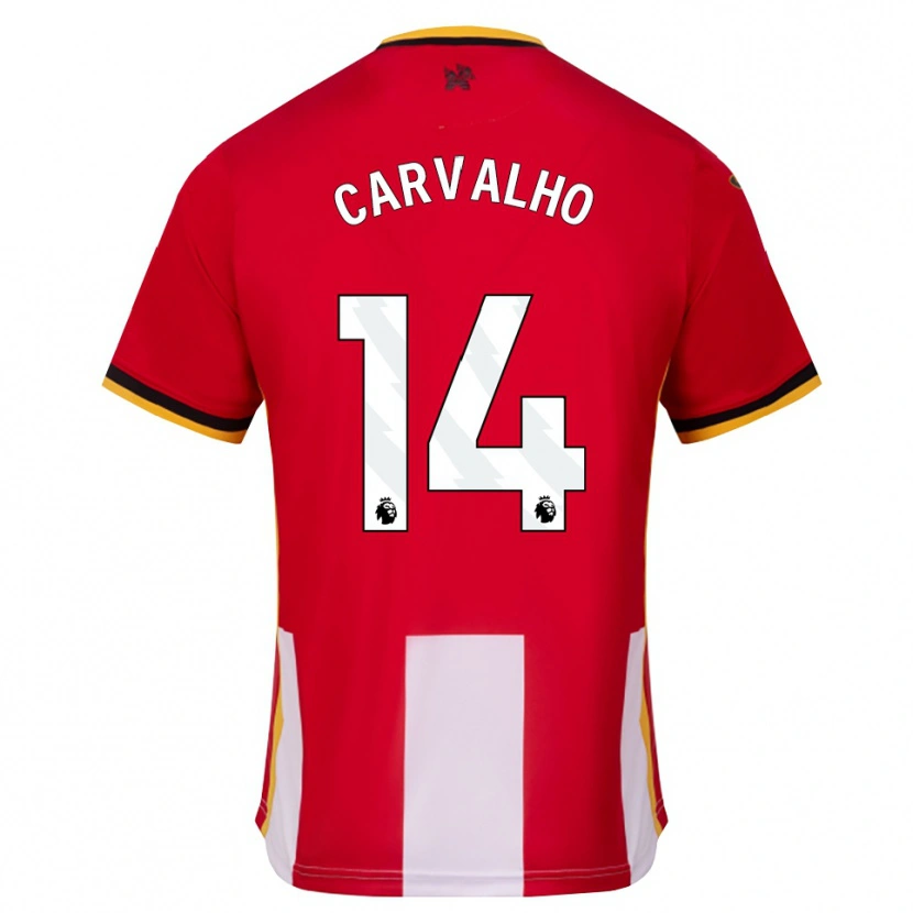 Danxen Hombre Camiseta Fábio Carvalho #14 Amarillo Negro Rojo 1ª Equipación 2026/27 La Camisa México