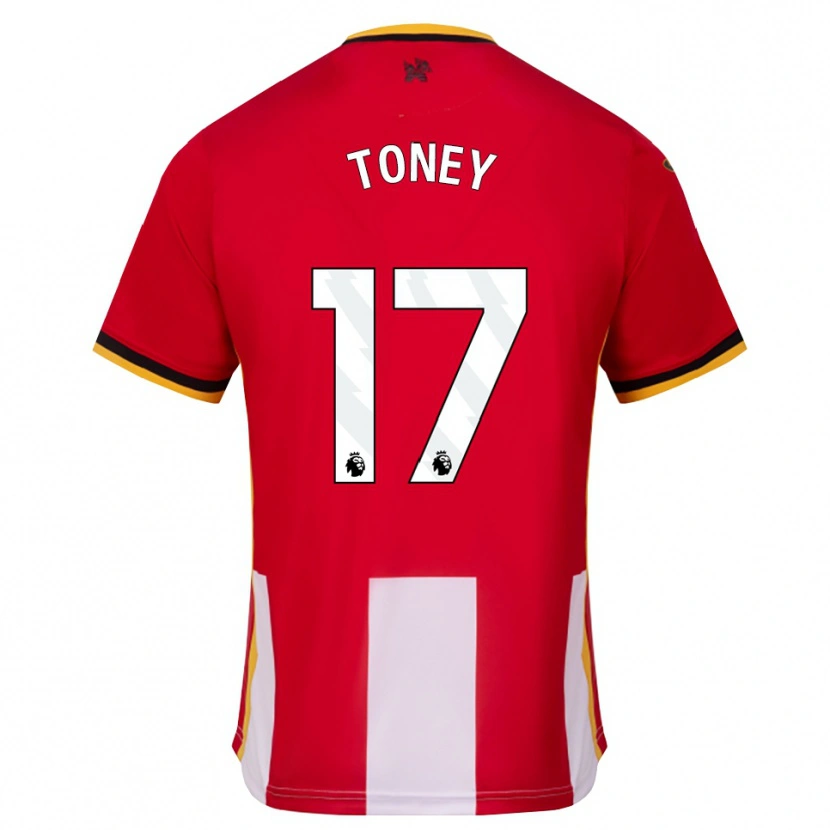 Danxen Hombre Camiseta Ivan Toney #17 Amarillo Negro Rojo 1ª Equipación 2026/27 La Camisa México