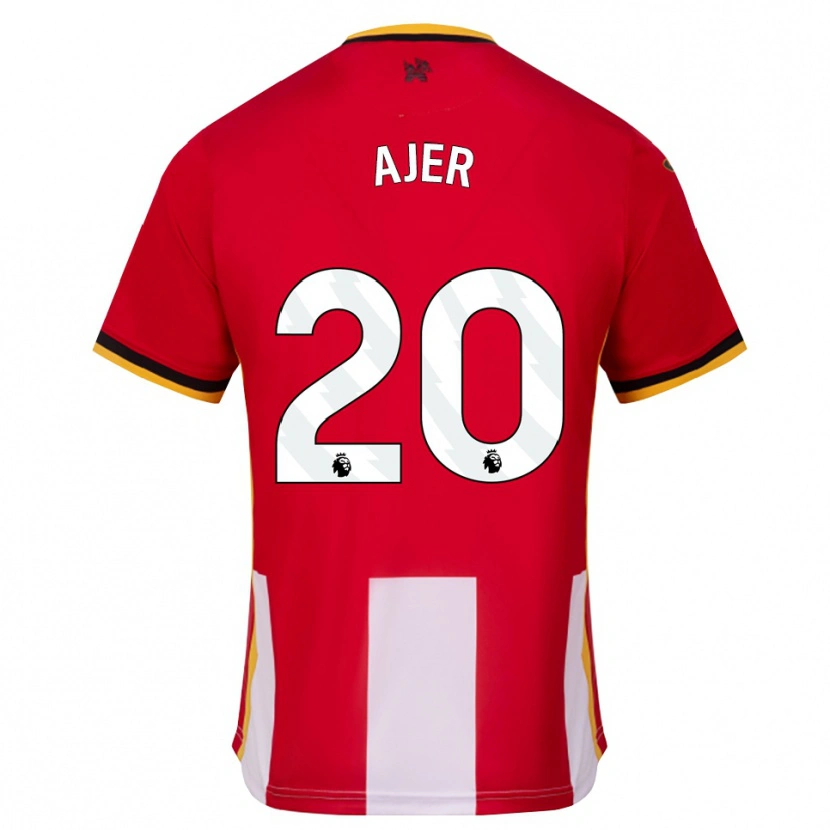 Danxen Hombre Camiseta Kristoffer Ajer #20 Amarillo Negro Rojo 1ª Equipación 2026/27 La Camisa México