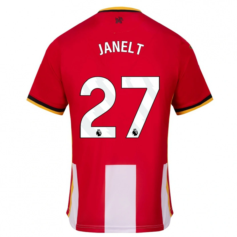 Danxen Hombre Camiseta Vitaly Janelt #27 Amarillo Negro Rojo 1ª Equipación 2026/27 La Camisa México