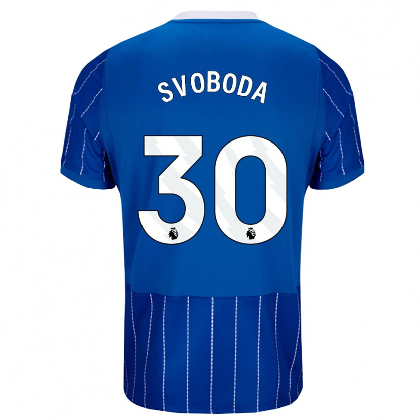 Danxen Hombre Camiseta Michael Svoboda #30 Azulmedio Blanco 1ª Equipación 2026/27 La Camisa México