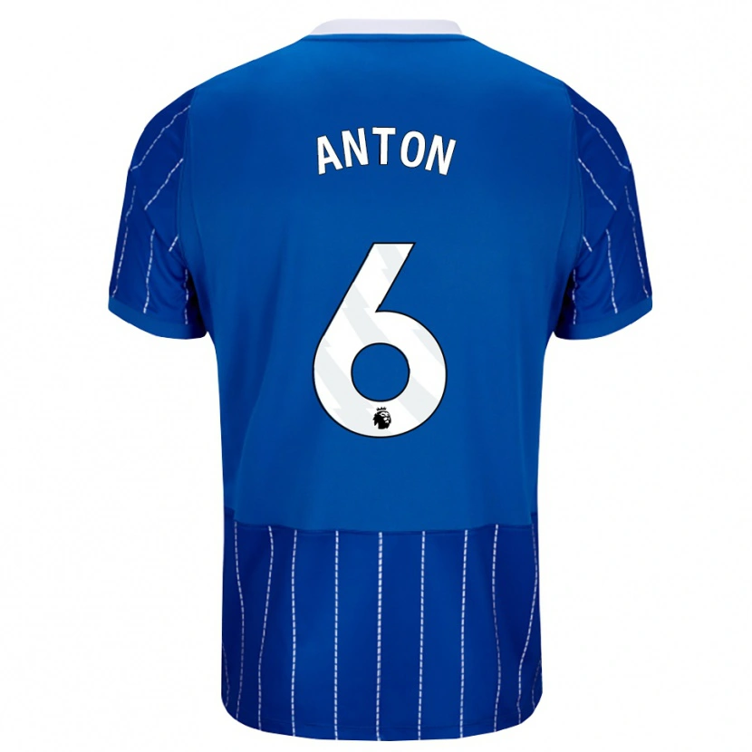 Danxen Hombre Camiseta Anton Palmer #6 Azulmedio Blanco 1ª Equipación 2026/27 La Camisa México