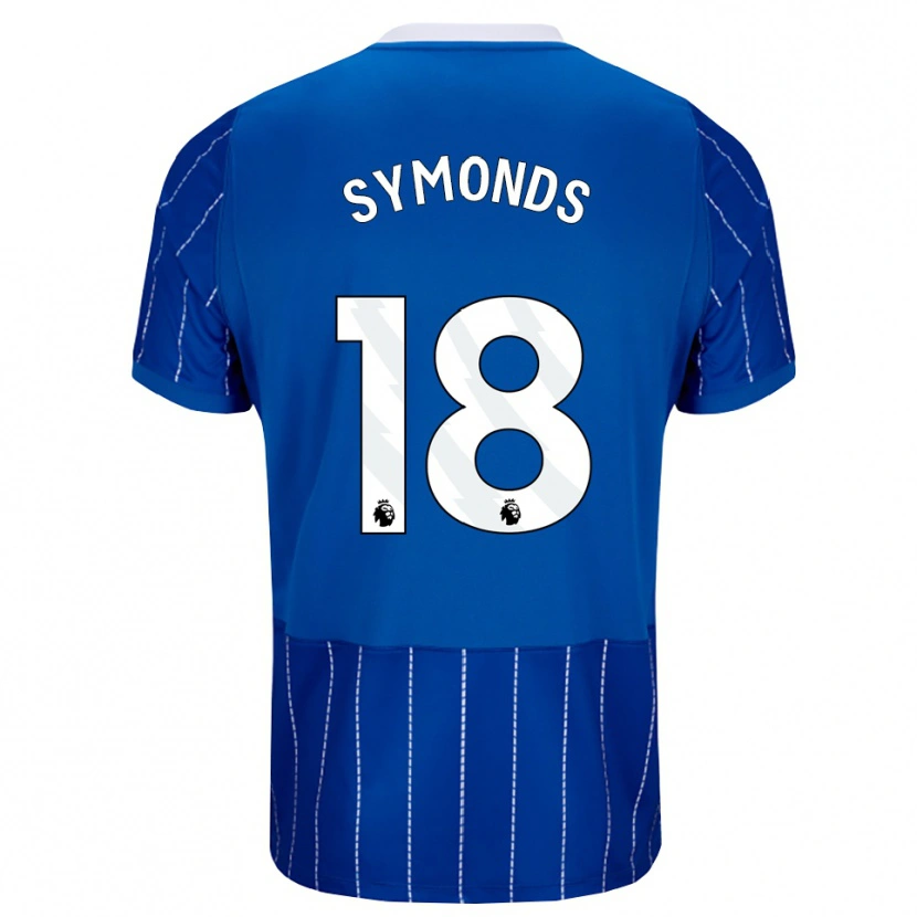 Danxen Hombre Camiseta Maisie Symonds #18 Azulmedio Blanco 1ª Equipación 2026/27 La Camisa México