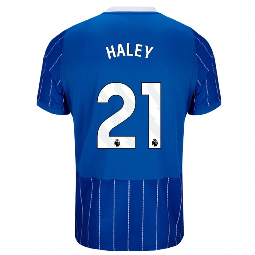 Danxen Hombre Camiseta Madison Haley #21 Azulmedio Blanco 1ª Equipación 2026/27 La Camisa México