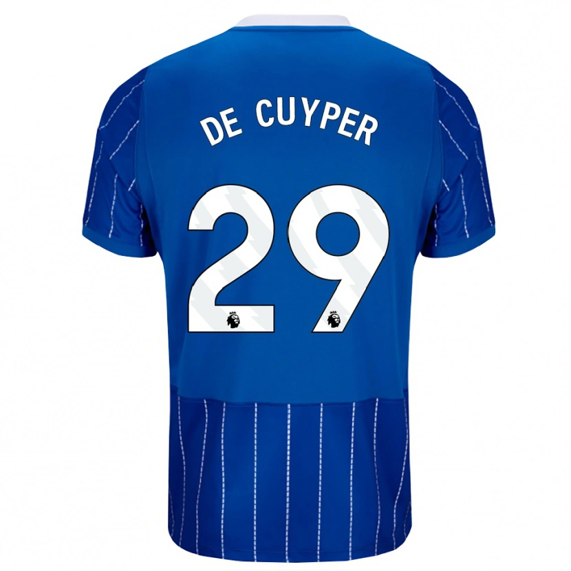 Danxen Hombre Camiseta Maxim De Cuyper #29 Azulmedio Blanco 1ª Equipación 2026/27 La Camisa México