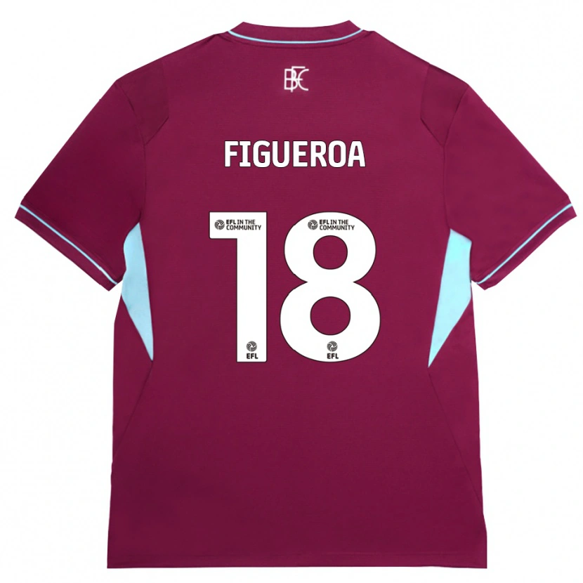Danxen Hombre Camiseta Keyvan Figueroa #18 Borgoña Verde 1ª Equipación 2026/27 La Camisa México