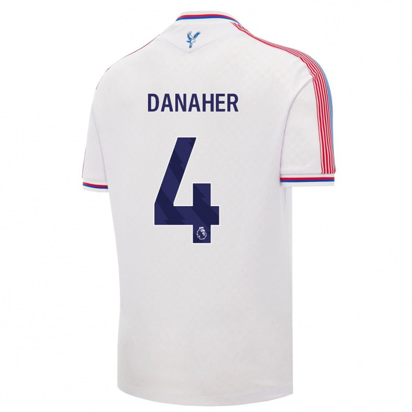 Danxen Hombre Camiseta Euan Danaher #4 Blanco Rojo Azul 1ª Equipación 2026/27 La Camisa México