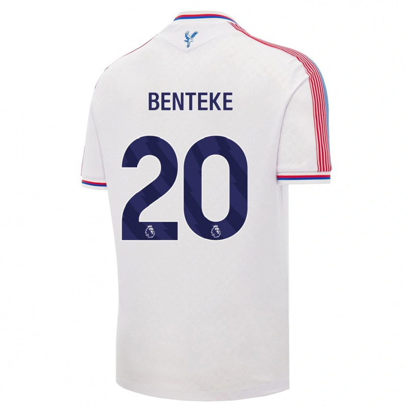 Danxen Hombre Camiseta Christian Benteke #20 Blanco Rojo Azul 1ª Equipación 2026/27 La Camisa México
