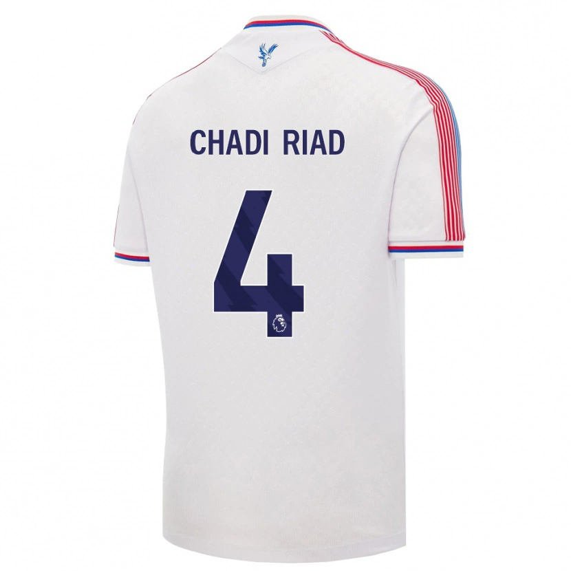 Danxen Hombre Camiseta Chadi Riad #4 Blanco Rojo Azul 1ª Equipación 2026/27 La Camisa México