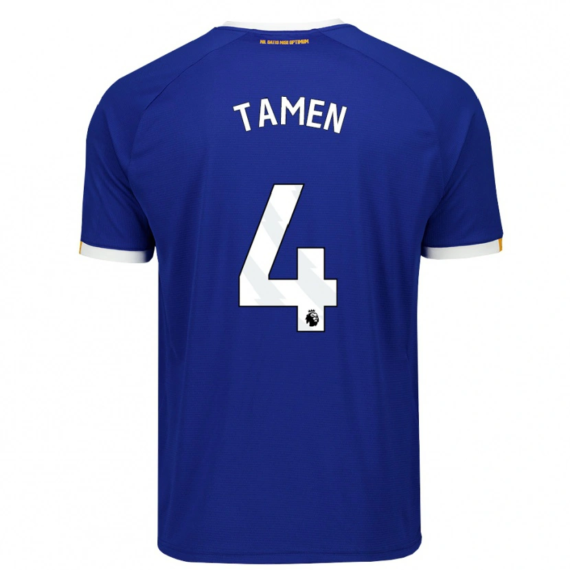 Danxen Hombre Camiseta William Tamen #4 Azul Blanco Amarillo 1ª Equipación 2026/27 La Camisa México