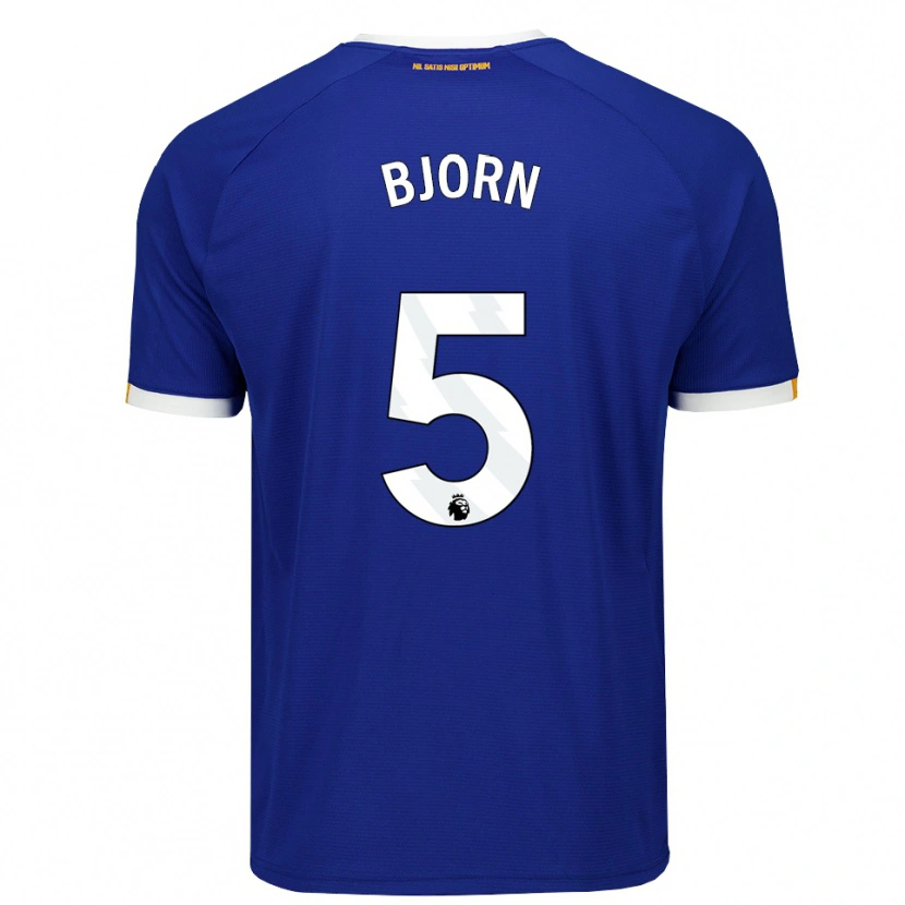 Danxen Hombre Camiseta Nathalie Bjorn #5 Azul Blanco Amarillo 1ª Equipación 2026/27 La Camisa México