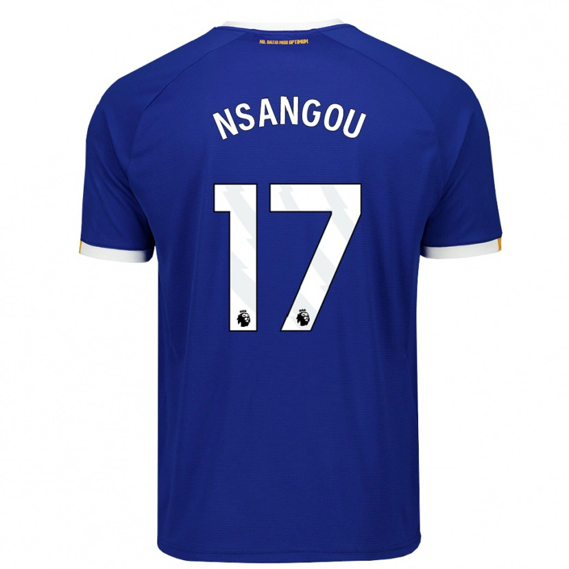 Danxen Hombre Camiseta Jonathan Nsangou #17 Azul Blanco Amarillo 1ª Equipación 2026/27 La Camisa México