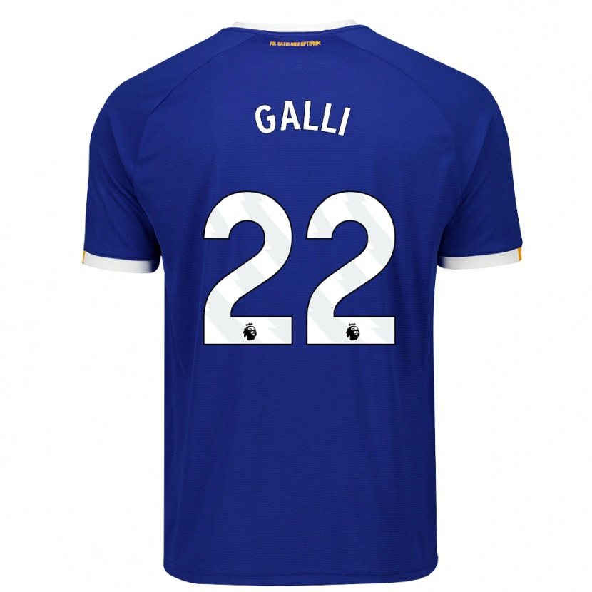 Danxen Hombre Camiseta Aurora Galli #22 Azul Blanco Amarillo 1ª Equipación 2026/27 La Camisa México