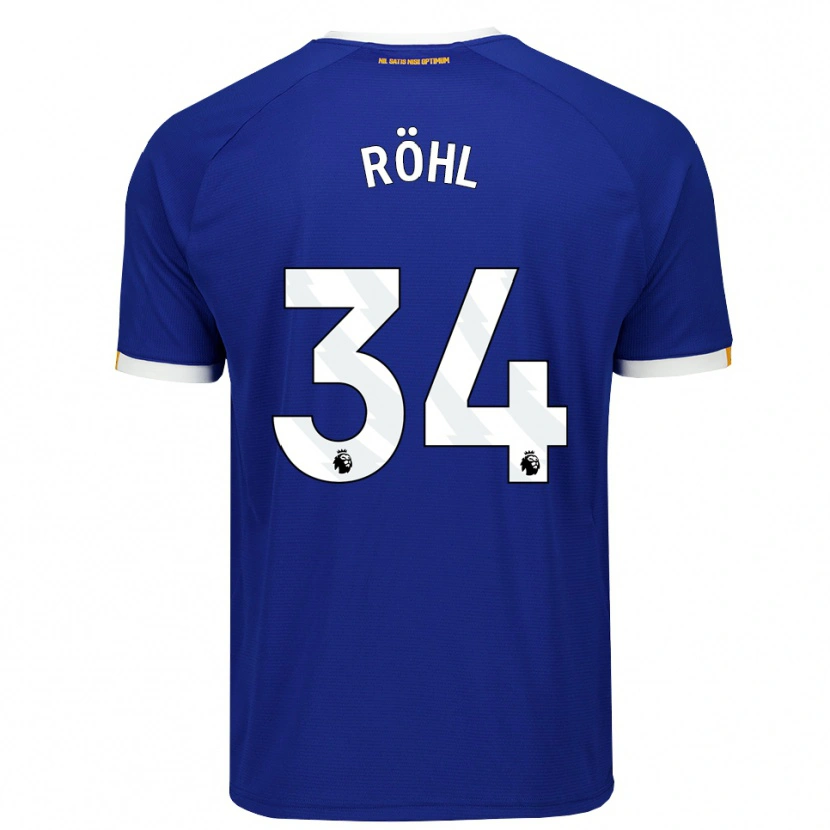 Danxen Hombre Camiseta Merlin Röhl #34 Azul Blanco Amarillo 1ª Equipación 2026/27 La Camisa México