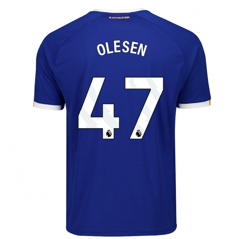 Danxen Hombre Camiseta Karoline Olesen #47 Azul Blanco Amarillo 1ª Equipación 2026/27 La Camisa México