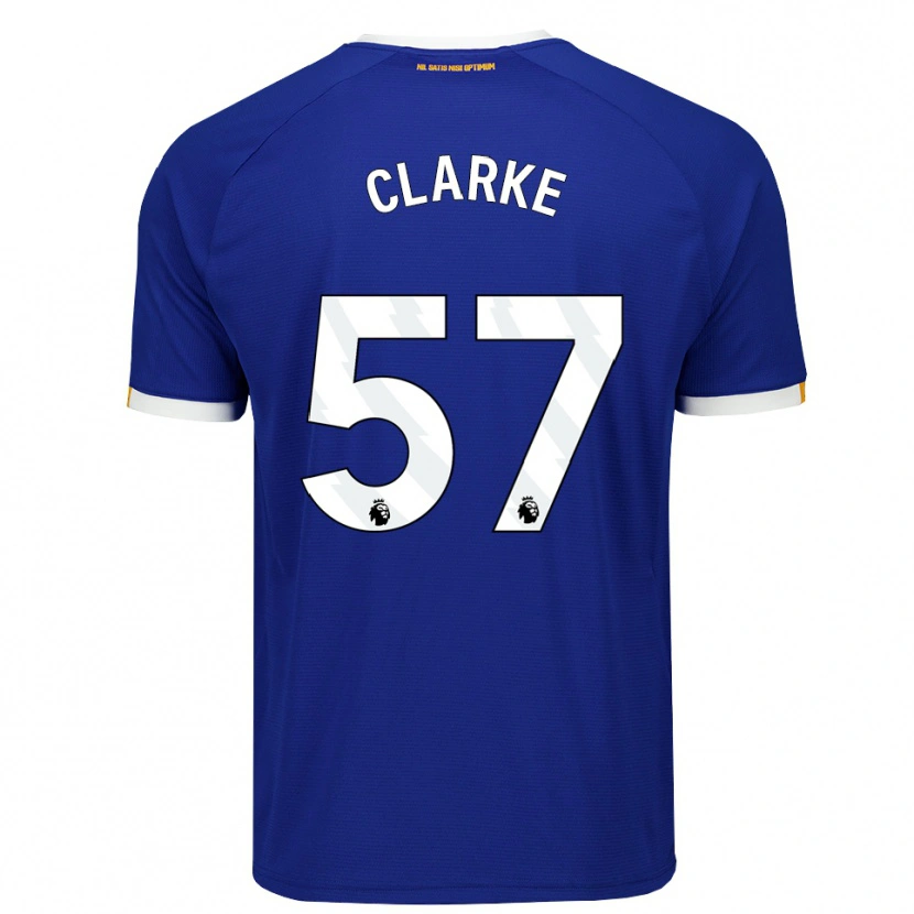 Danxen Hombre Camiseta Justin Clarke #57 Azul Blanco Amarillo 1ª Equipación 2026/27 La Camisa México