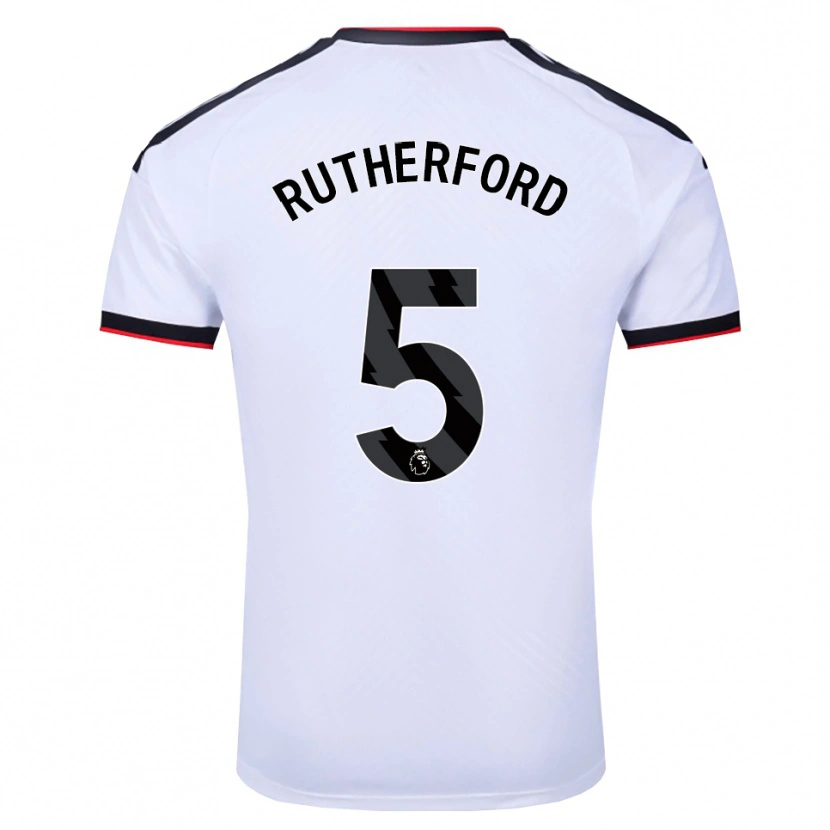 Danxen Hombre Camiseta Leeta Rutherford #5 Blanco Negro Rojo 1ª Equipación 2026/27 La Camisa México