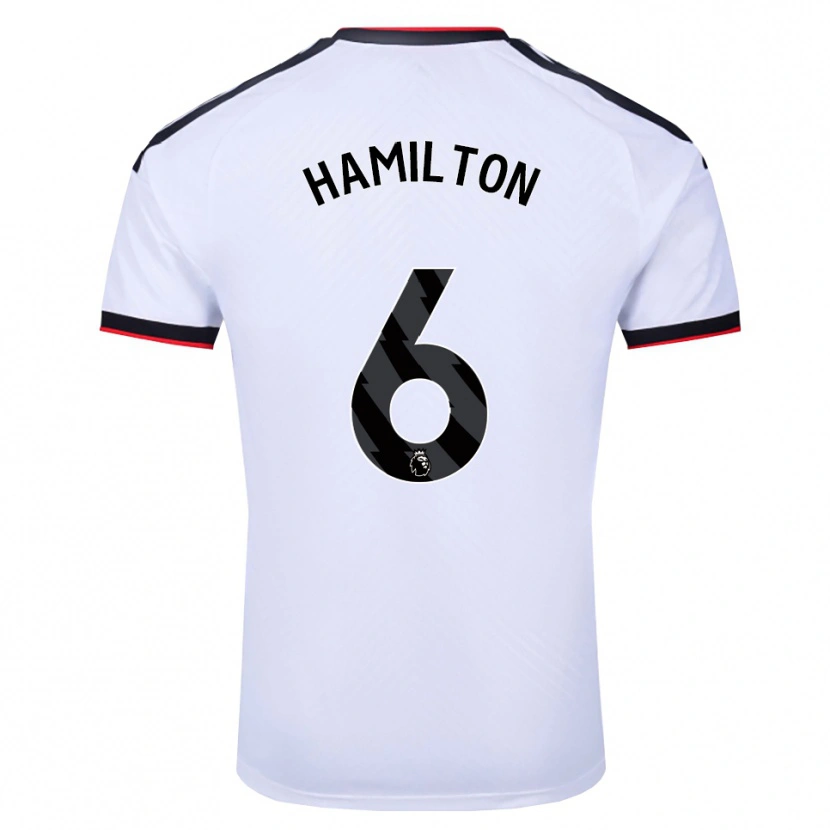 Danxen Hombre Camiseta Leo Hamilton #6 Blanco Negro Rojo 1ª Equipación 2026/27 La Camisa México