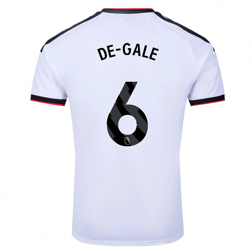 Danxen Hombre Camiseta Dylan De-Gale #6 Blanco Negro Rojo 1ª Equipación 2026/27 La Camisa México