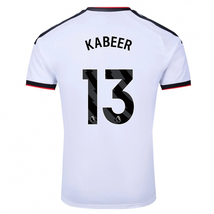 Danxen Hombre Camiseta Eric Kabeer #13 Blanco Negro Rojo 1ª Equipación 2026/27 La Camisa México