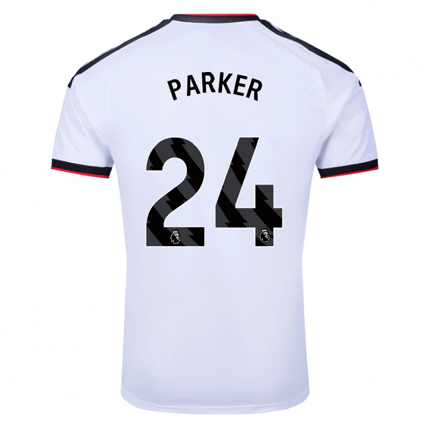 Danxen Hombre Camiseta Beau Parker #24 Blanco Negro Rojo 1ª Equipación 2026/27 La Camisa México