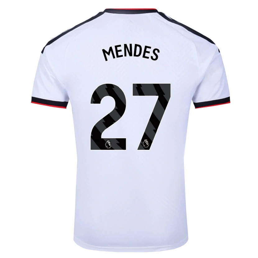 Danxen Hombre Camiseta Megalie Mendes #27 Blanco Negro Rojo 1ª Equipación 2026/27 La Camisa México