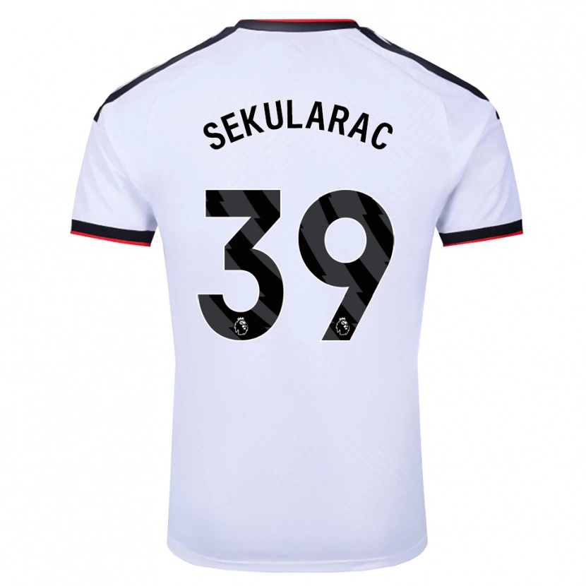 Danxen Hombre Camiseta Kristian Sekularac #39 Blanco Negro Rojo 1ª Equipación 2026/27 La Camisa México