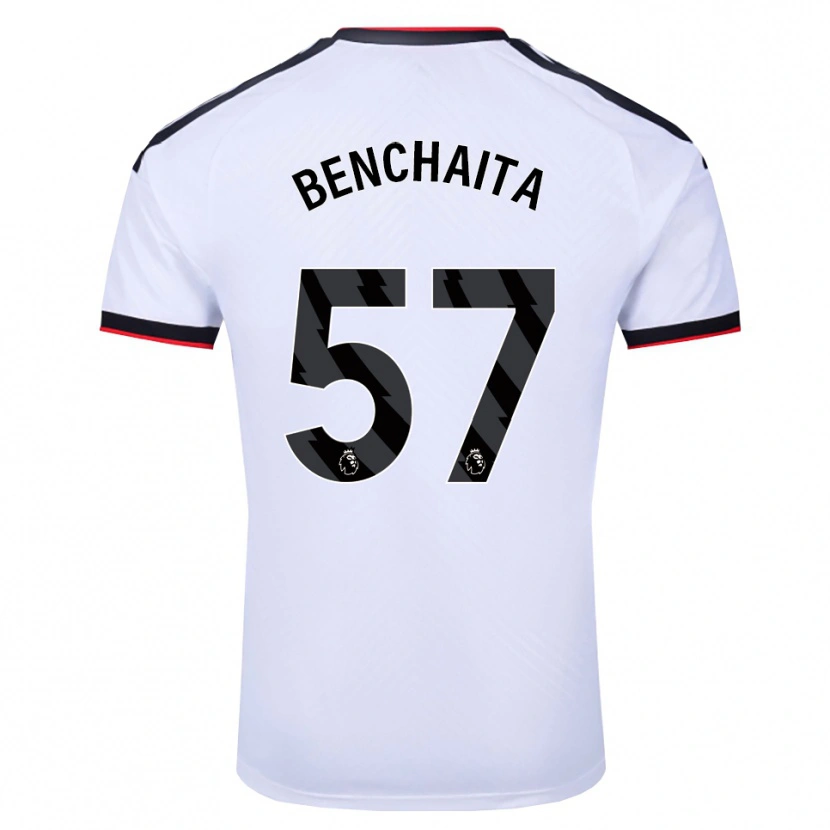 Danxen Hombre Camiseta Nazim Benchaita #57 Blanco Negro Rojo 1ª Equipación 2026/27 La Camisa México