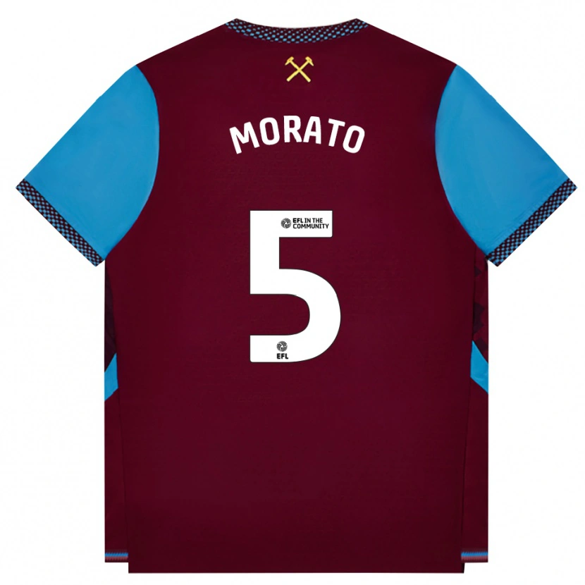 Danxen Hombre Camiseta Morato #5 Borgoña Azulaciano 1ª Equipación 2026/27 La Camisa México