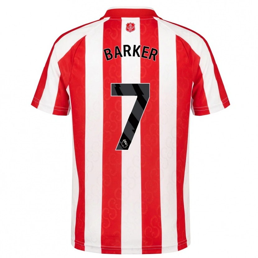 Danxen Hombre Camiseta James Barker #7 Rojo Blanco Negro 1ª Equipación 2026/27 La Camisa México
