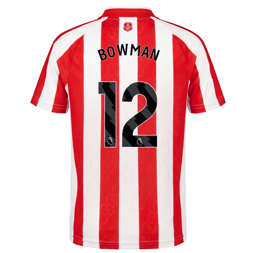 Danxen Hombre Camiseta Arron Bowman #12 Rojo Blanco Negro 1ª Equipación 2026/27 La Camisa México