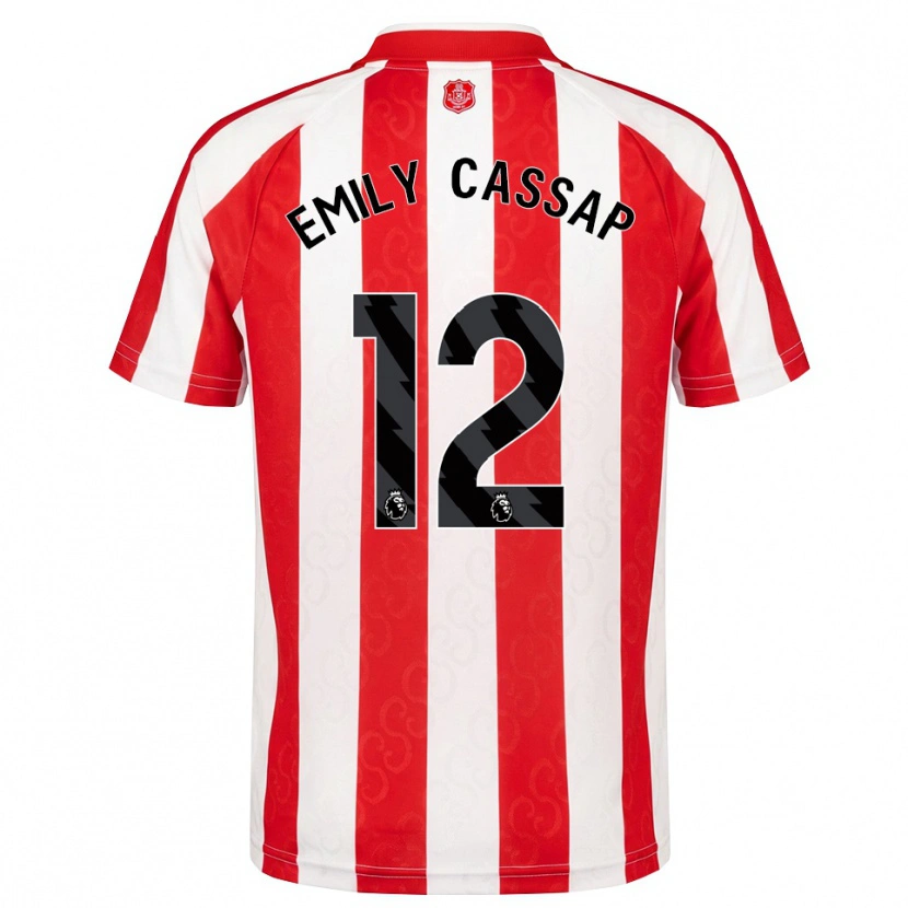 Danxen Hombre Camiseta Emily Cassap #12 Rojo Blanco Negro 1ª Equipación 2026/27 La Camisa México