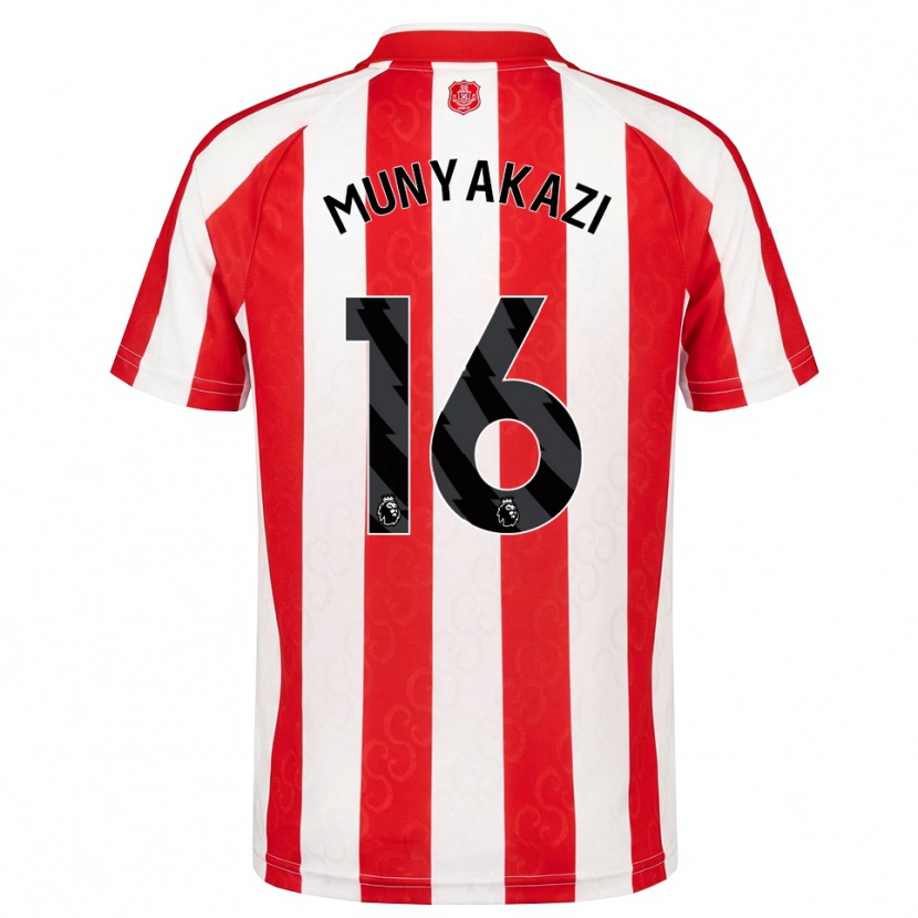 Danxen Hombre Camiseta Kay Munyakazi #16 Rojo Blanco Negro 1ª Equipación 2026/27 La Camisa México