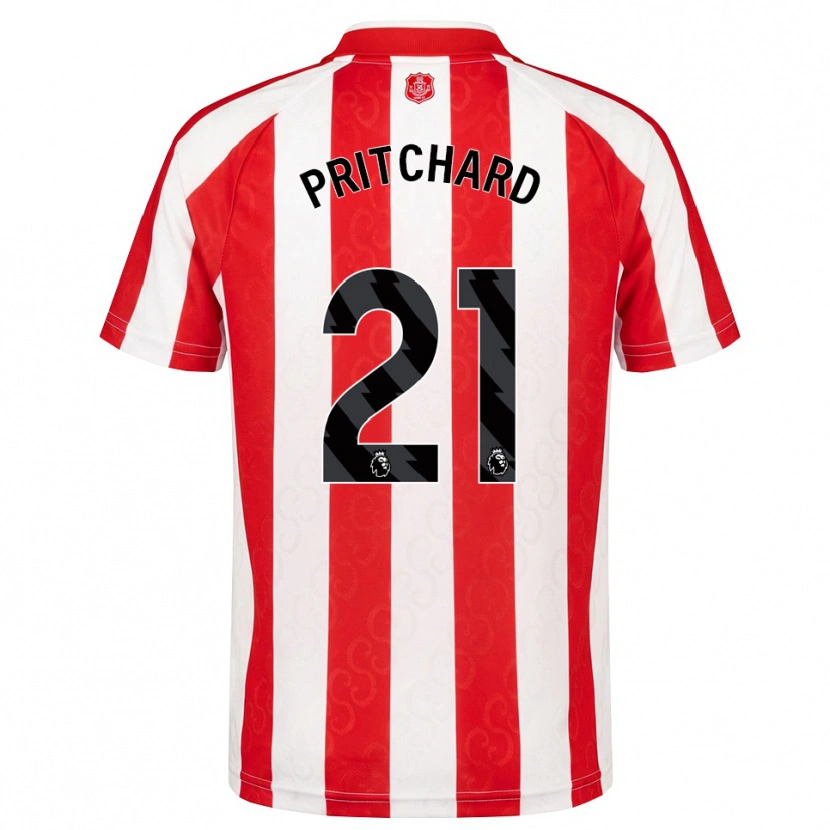 Danxen Hombre Camiseta Alex Pritchard #21 Rojo Blanco Negro 1ª Equipación 2026/27 La Camisa México