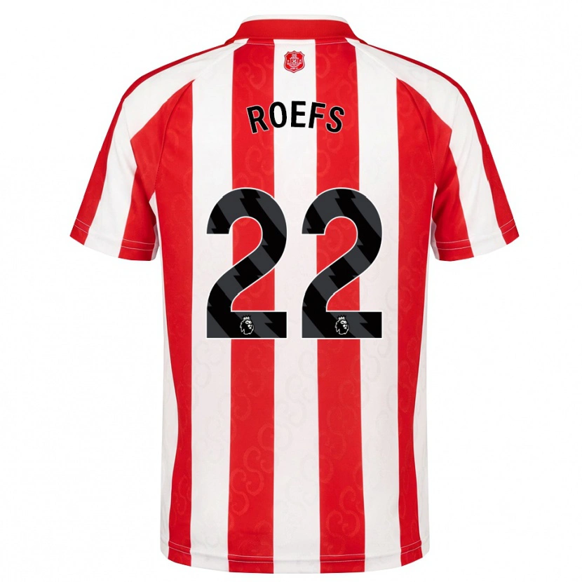 Danxen Hombre Camiseta Robin Roefs #22 Rojo Blanco Negro 1ª Equipación 2026/27 La Camisa México