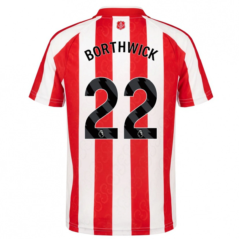 Danxen Hombre Camiseta Megan Borthwick #22 Rojo Blanco Negro 1ª Equipación 2026/27 La Camisa México