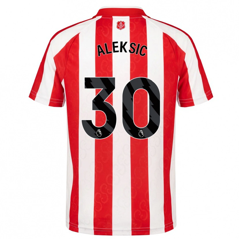 Danxen Hombre Camiseta Milan Aleksic #30 Rojo Blanco Negro 1ª Equipación 2026/27 La Camisa México