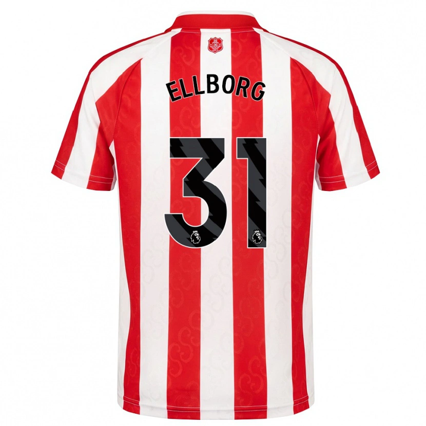 Danxen Hombre Camiseta Melker Ellborg #31 Rojo Blanco Negro 1ª Equipación 2026/27 La Camisa México