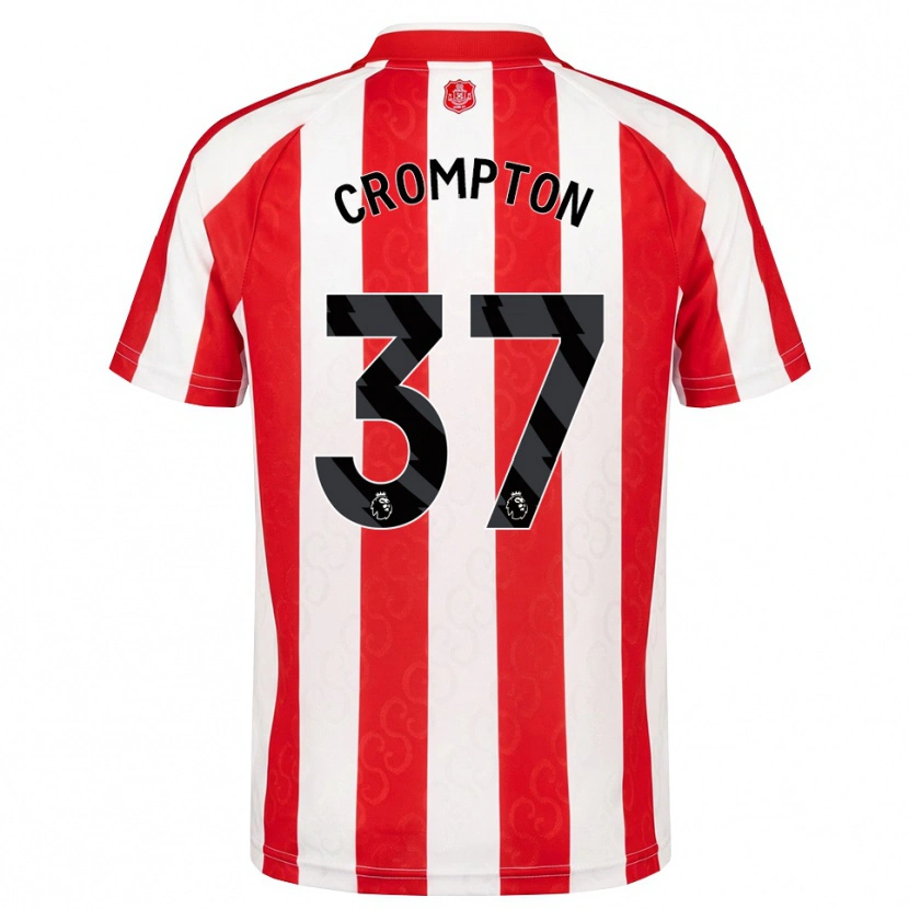 Danxen Hombre Camiseta Ben Crompton #37 Rojo Blanco Negro 1ª Equipación 2026/27 La Camisa México