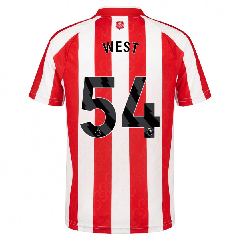 Danxen Hombre Camiseta Ella West #54 Rojo Blanco Negro 1ª Equipación 2026/27 La Camisa México