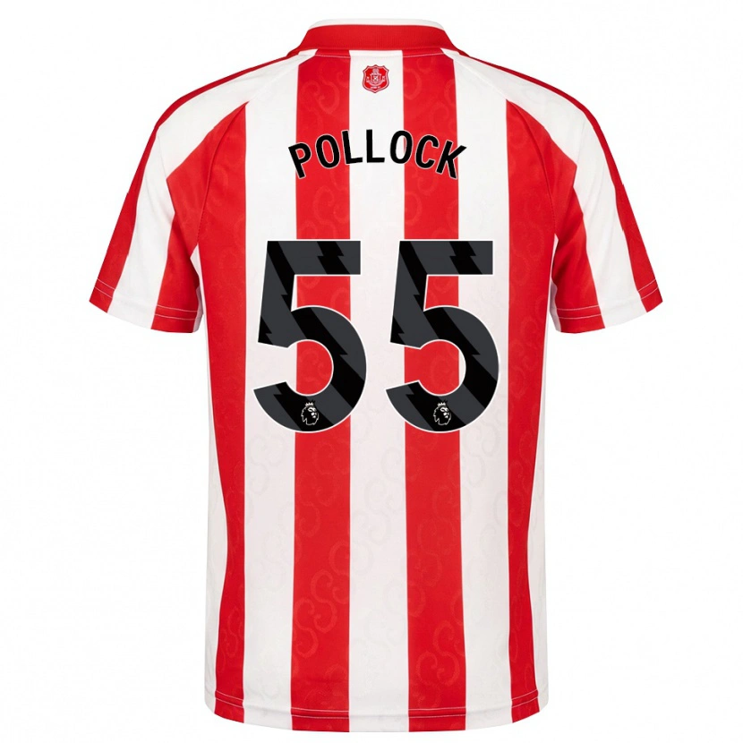 Danxen Hombre Camiseta Alfie Pollock #55 Rojo Blanco Negro 1ª Equipación 2026/27 La Camisa México
